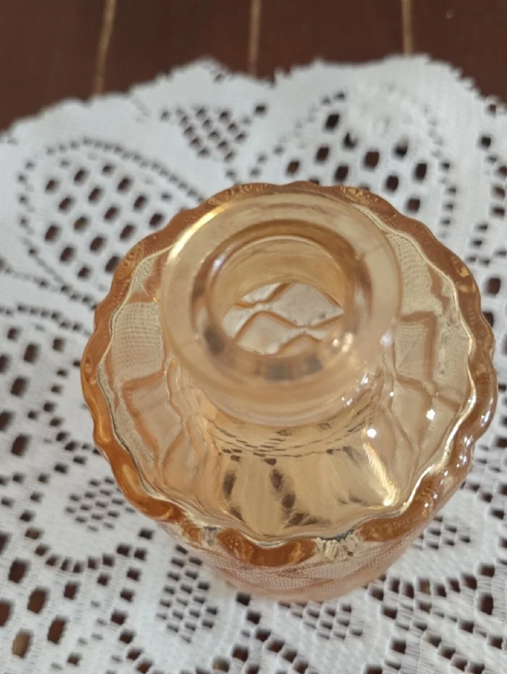 Vintage-Style Amber Glass Decorative Vase - Home Accents
